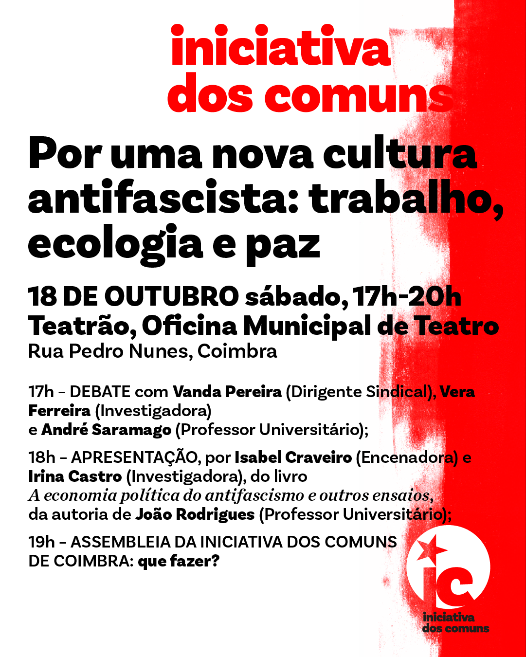 Por uma nova cultura antifascista: trabalho, ecologia e paz | Encontro Iniciativa dos Comuns